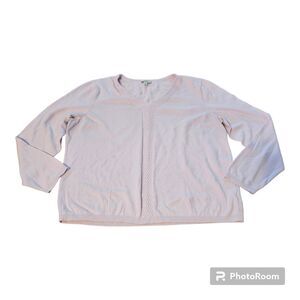 Talbots Large Light Pink Cotton Knit Long Sleeve Sweater